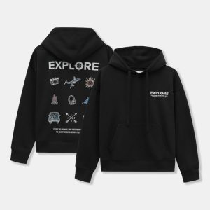 Áo Hoodie Nam Nỉ Explore Form Loose