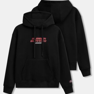 Áo Hoodie Nam Rubber Nỉ Cào Bông Form Loose