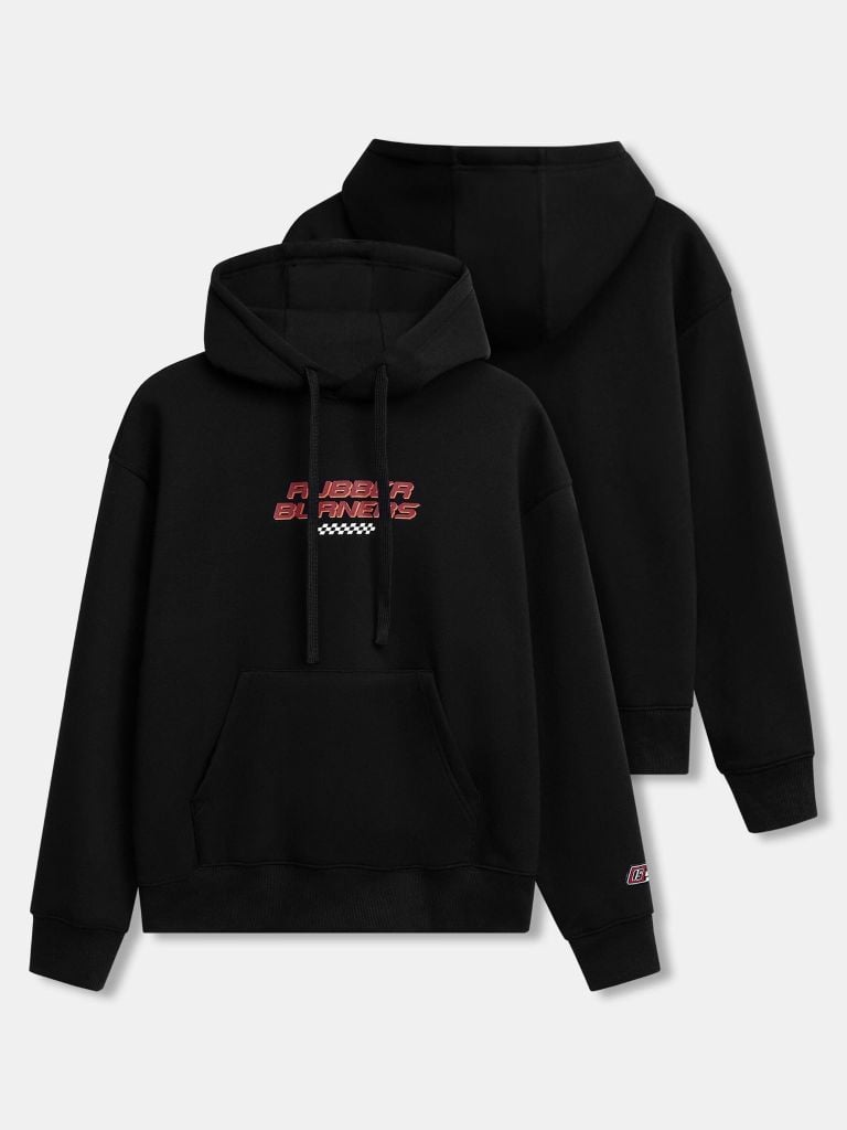 Áo Hoodie Nam Rubber Nỉ Cào Bông Form Loose