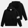 Áo Khoác Hoodie Zip Nam Mixing Horizontal Stripes Form Loose
